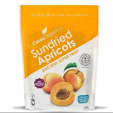 CERES ORGANIC SUNDRIED APRICOTS 350G