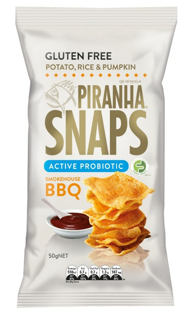 PIRANHA SNAPS SMOKEHOUSE BBQ 50G