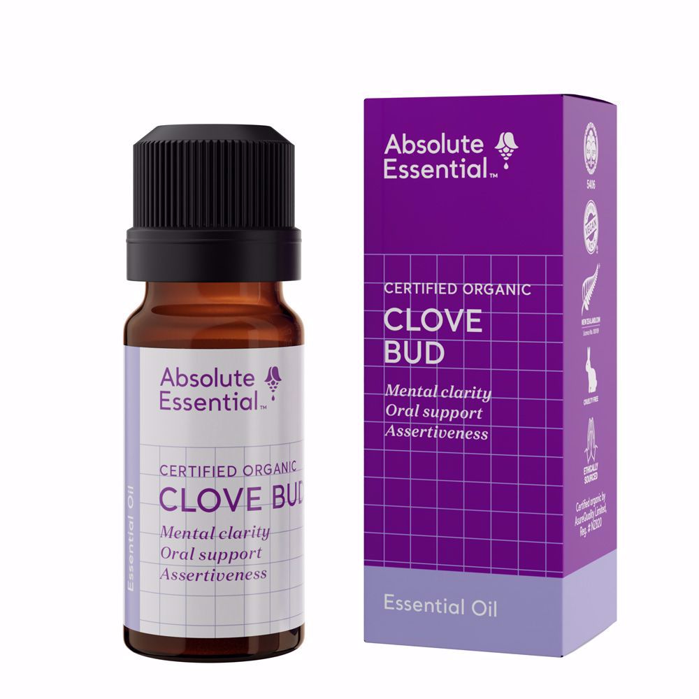 ABSOLUTE ESSENTIALS ORGANIC CLOVE ESSENTIAL OIL 10ML