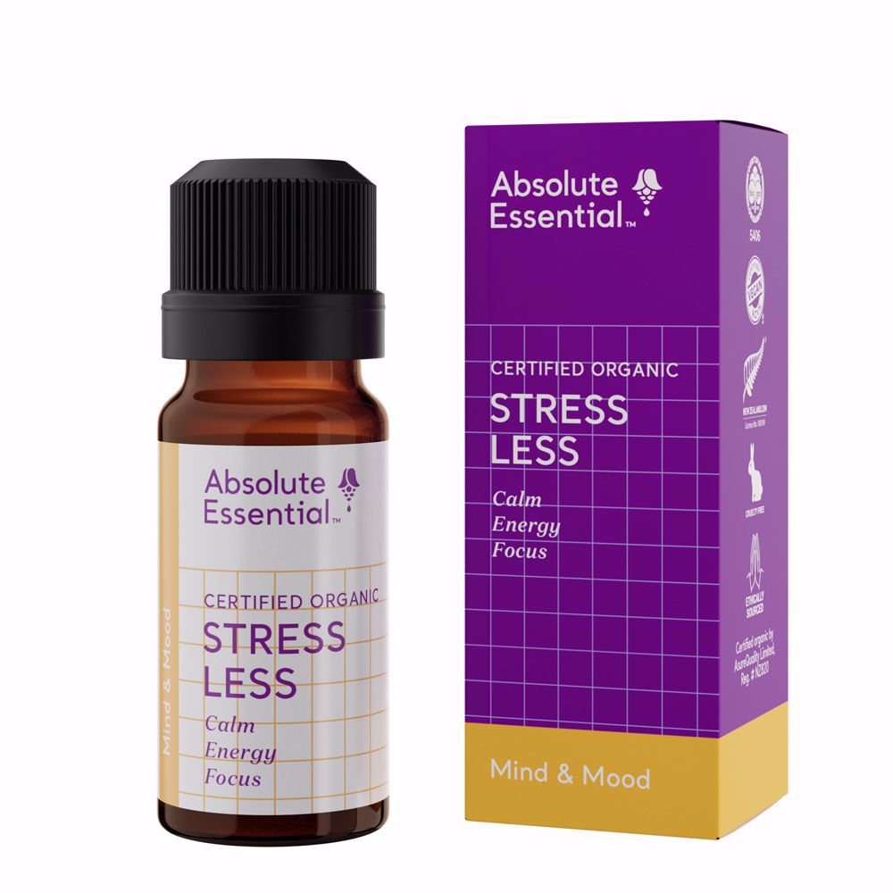 ABSOLUTE ESSENTIAL ORGANIC STRESS LESS ESSENTIAL OIL BLEND 10ML