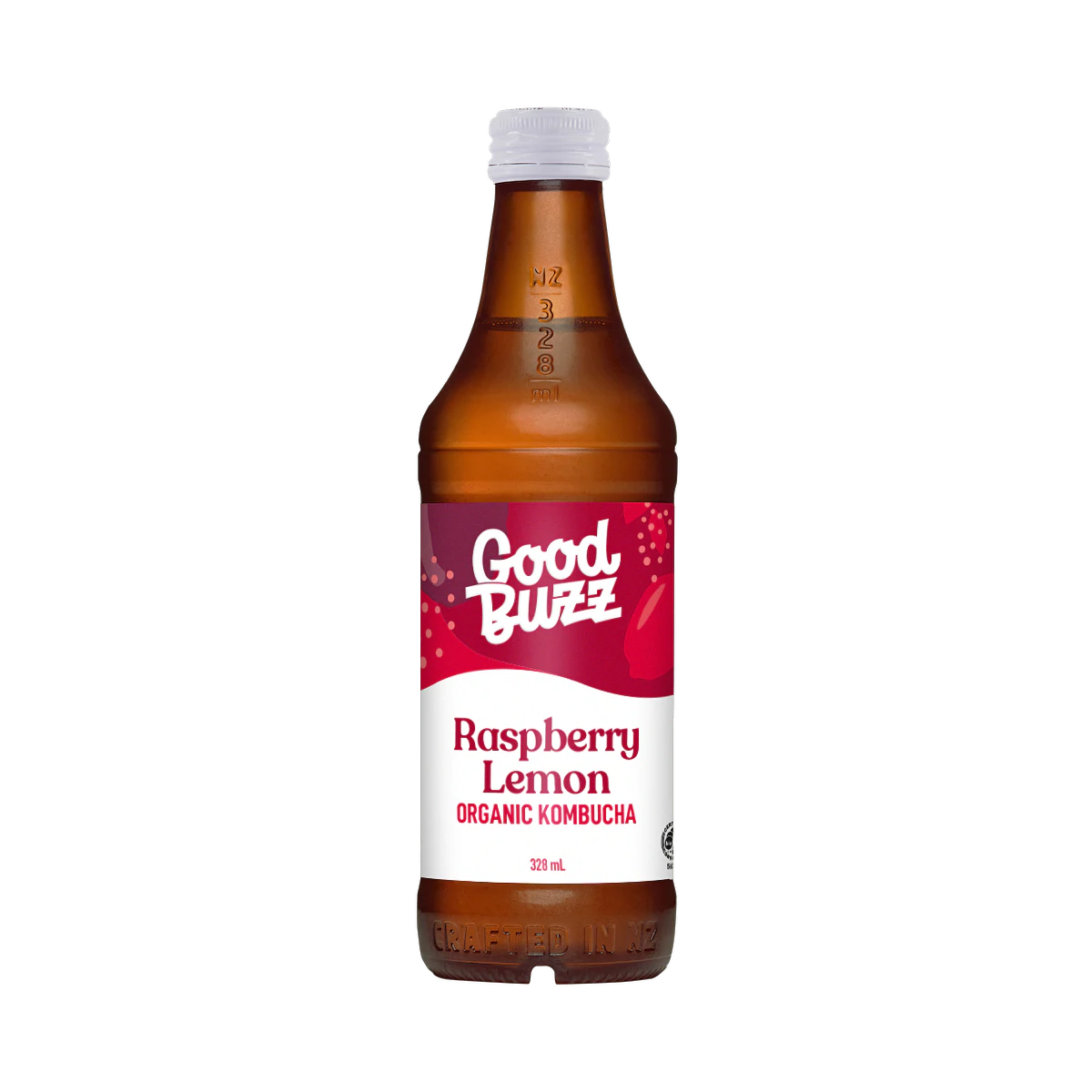 GOOD BUZZ KOMBUCHA RASPBERRY AND LEMON 328ML