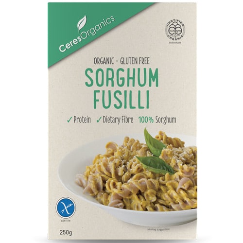 CERES ORGANIC SORGHUM FUSILLI PASTA 250G
