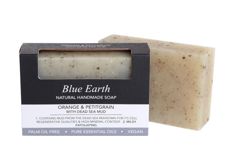 BLUE EARTH ORANGE & PETITGRAIN SEA CLAY SOAP BAR