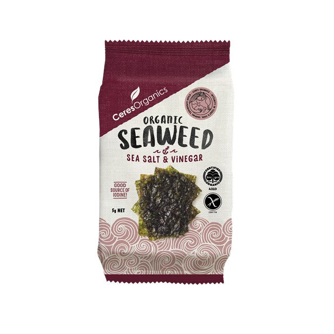 CERES ORGANIC SEAWEED SNACK SALT & VINEGAR 5G