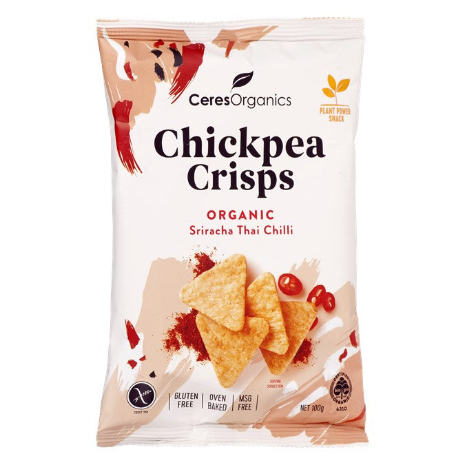 CERES BIO CHICKPEA CRISPS SRIRACHA 100G