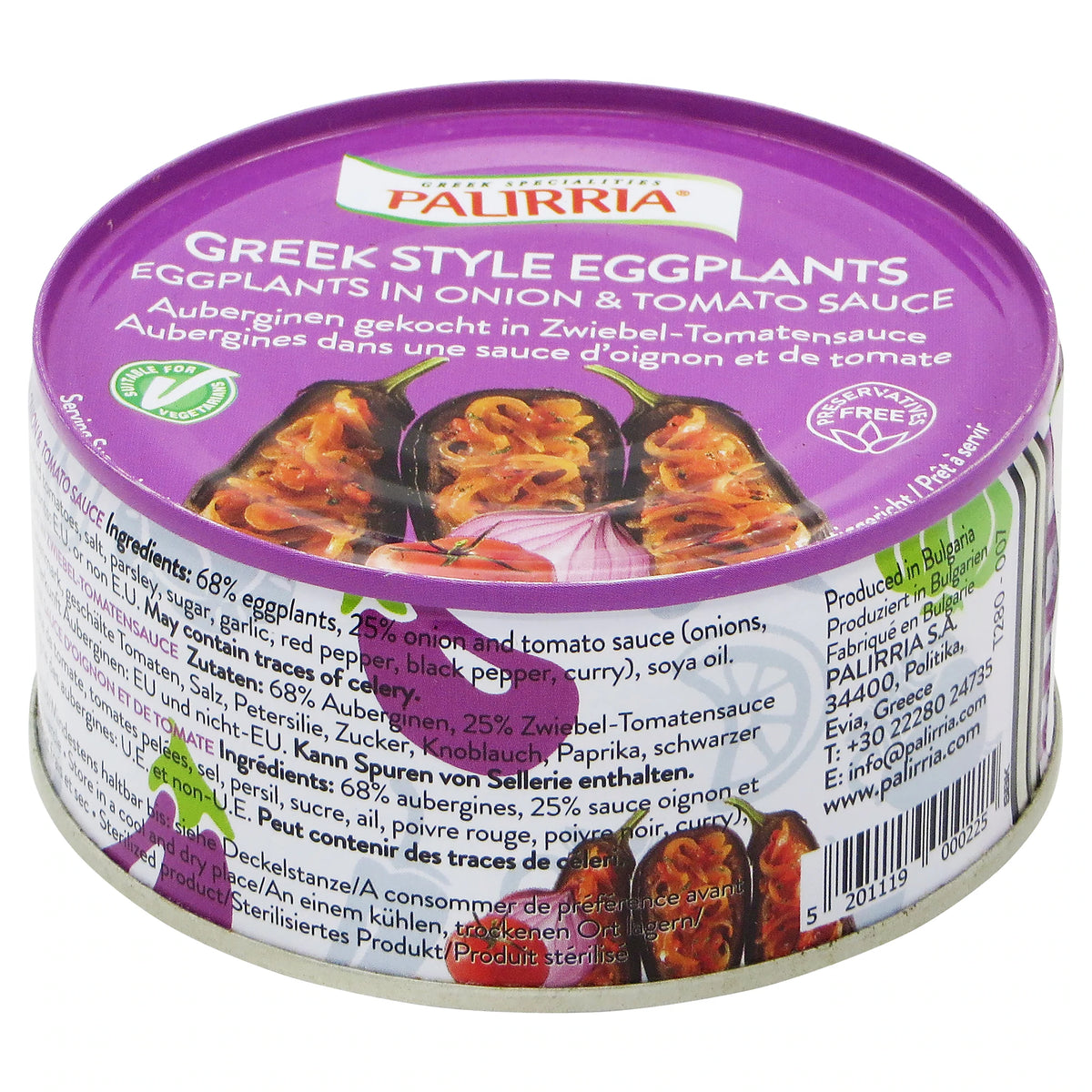 PALIRRIA EGGPLANT IN ONION AND TOMATO SAUCE 280G