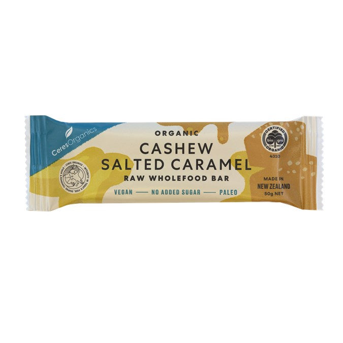 CERES ORGANIC RAW BAR SALTED CARAMEL 50G