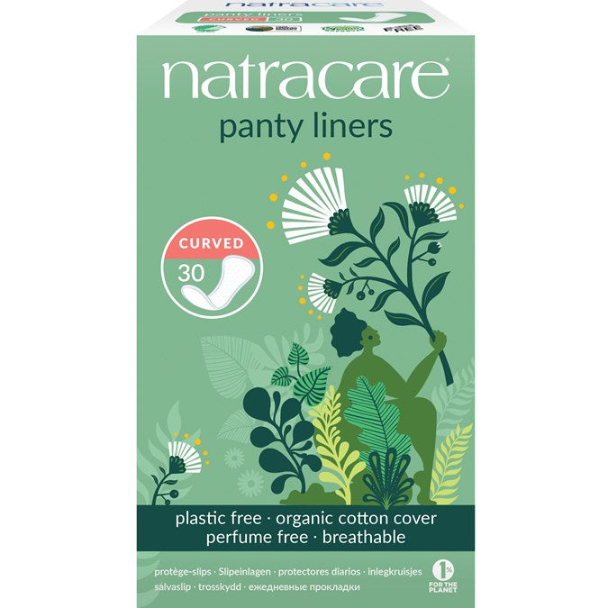 NATRACARE PANTY LINERS CURVED 30PK