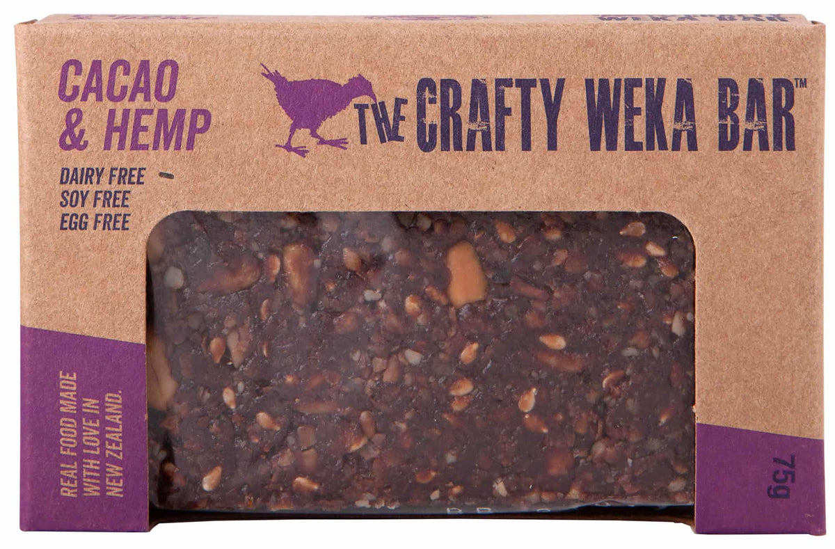 CRAFTY WEKA CACAO & HEMP BAR 75G