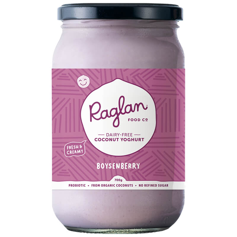 RAGLAN BOYSENBERRY COCONUT YOGHURT 700G Simply Organic NZ