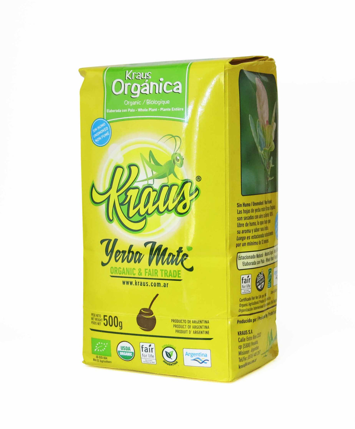 YERBA MATE KRAUS LOOSE LEAF TEA 500G