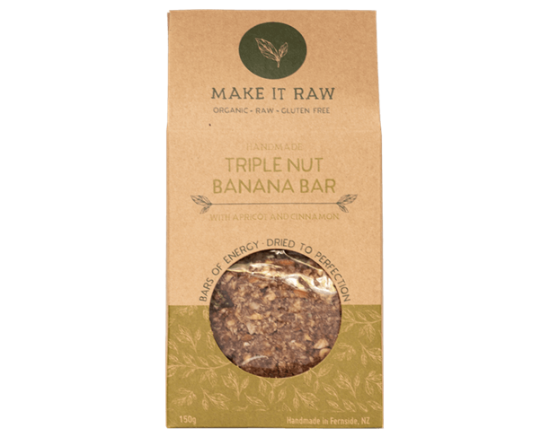 MAKE IT RAW TRIPLE NUT BANANA BAR 150G
