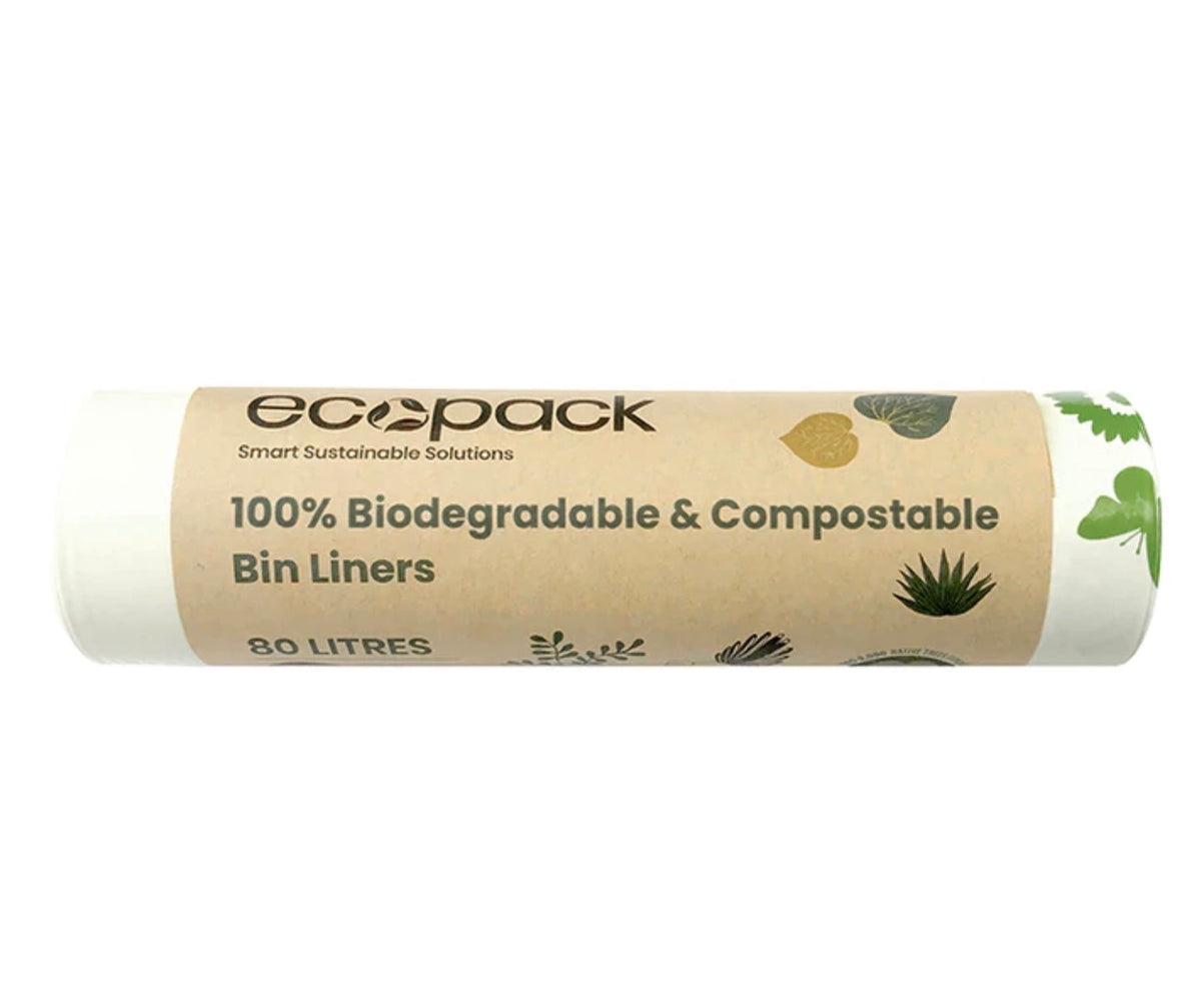 ECO BAGS BIODEGRADABLE BIN LINERS 80L 10PK