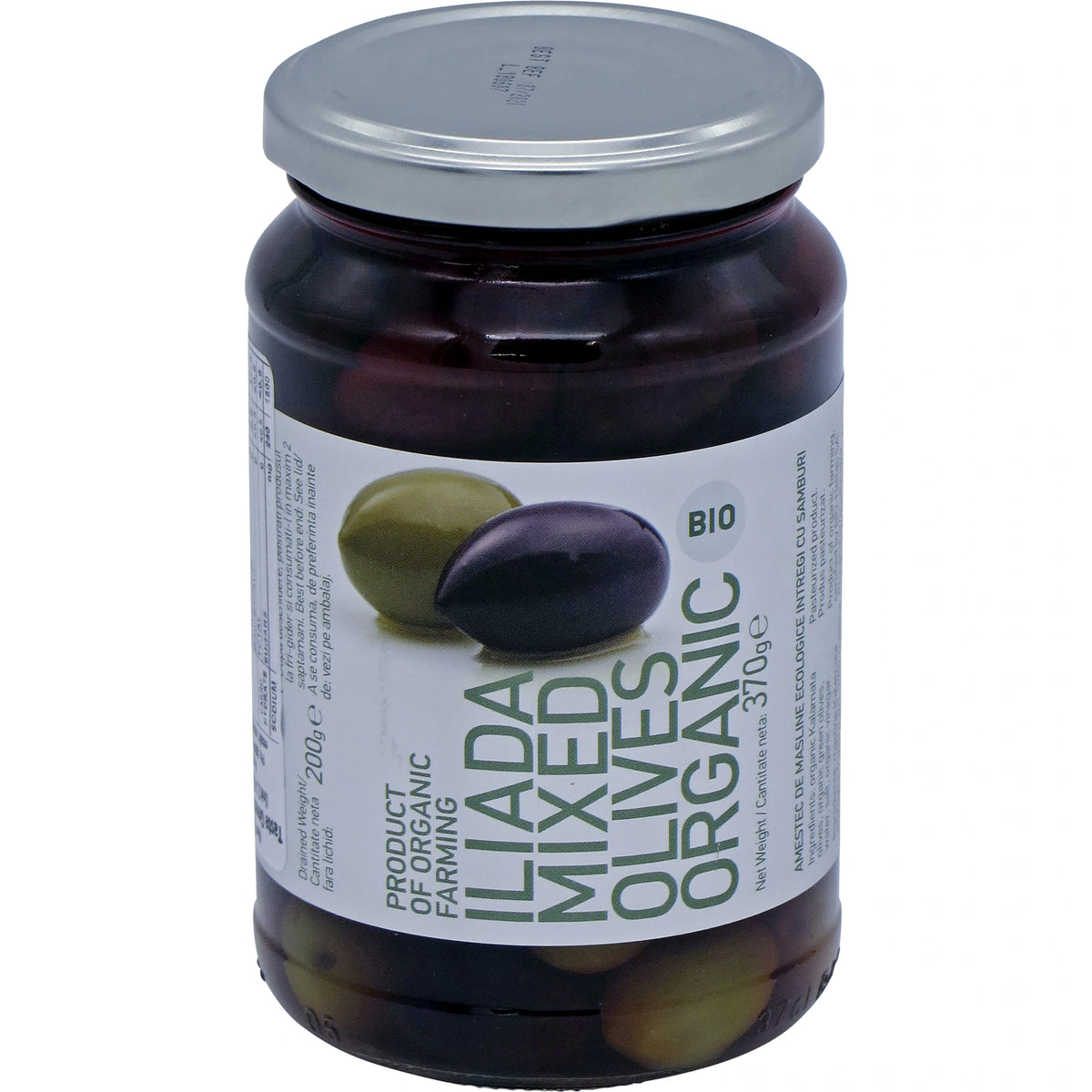 ILIADA ORGANIC MIXED OLIVES 370G