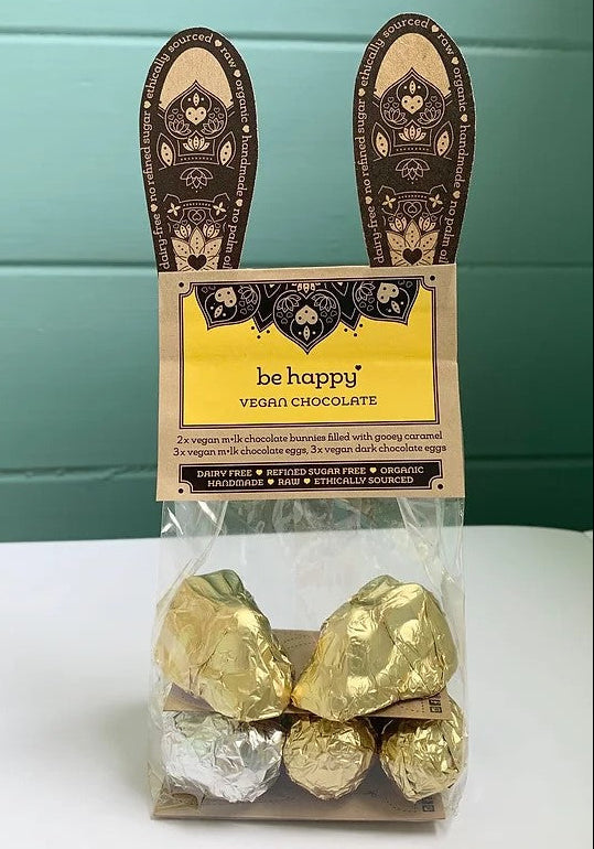 BE HAPPY CHOCOLATE M*LK CHOCOLATE EASTER BAG 90G