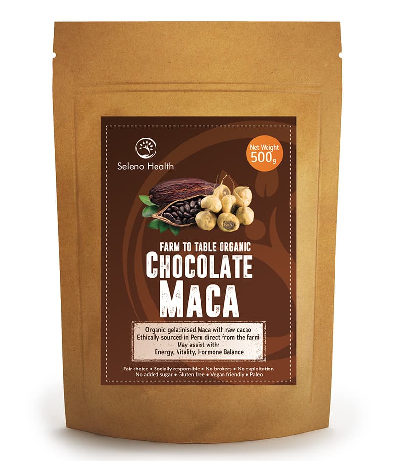 SELENO HEALTH CHOCOLATE MACA POWDER 500G