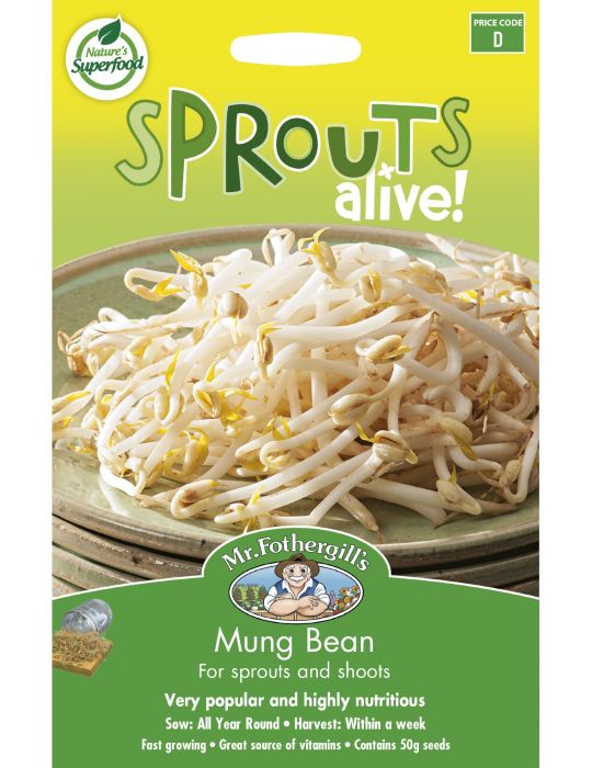 MR FOTHERGILLS SPROUTS ALIVE MUNG BEANS SPROUTING SEEDS