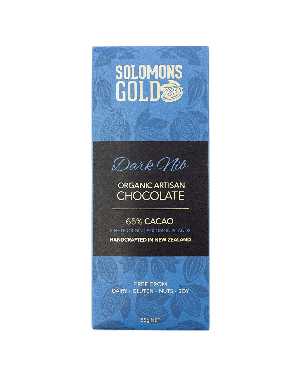 SOLOMANS GOLD DARK NIB 75% CHOC 55G