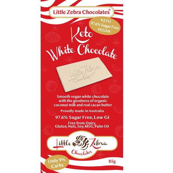 LITTLE ZEBRA KETO WHITE CHOCOLATE BAR 85G