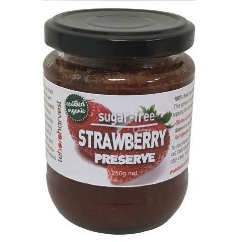 TE HORO HARVEST 100% FRUIT SUGAR FREE STRAWBERRY SPREAD 250G