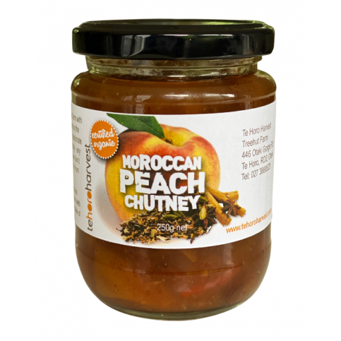 TE HORO HARVEST MOROCCAN PEACH CHUTNEY 250G
