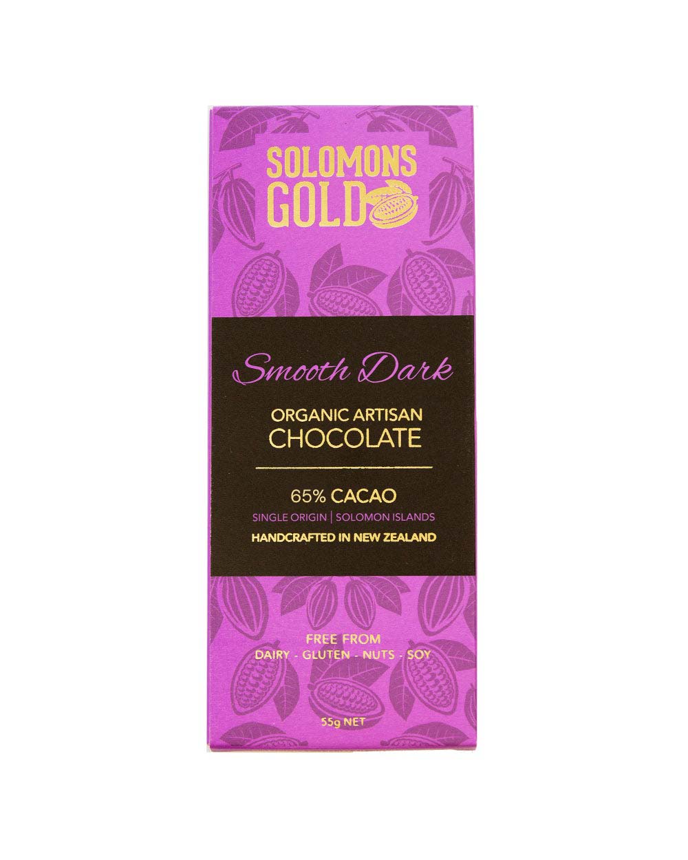 SOLOMANS GOLD SMOOTH DARK 70% CHOC 55G