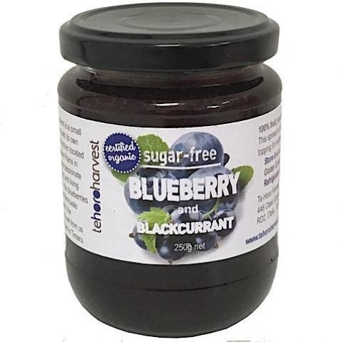 TE HORO HARVEST 100% FRUIT SUGAR FREE BLUEBERRY SPREAD 250G