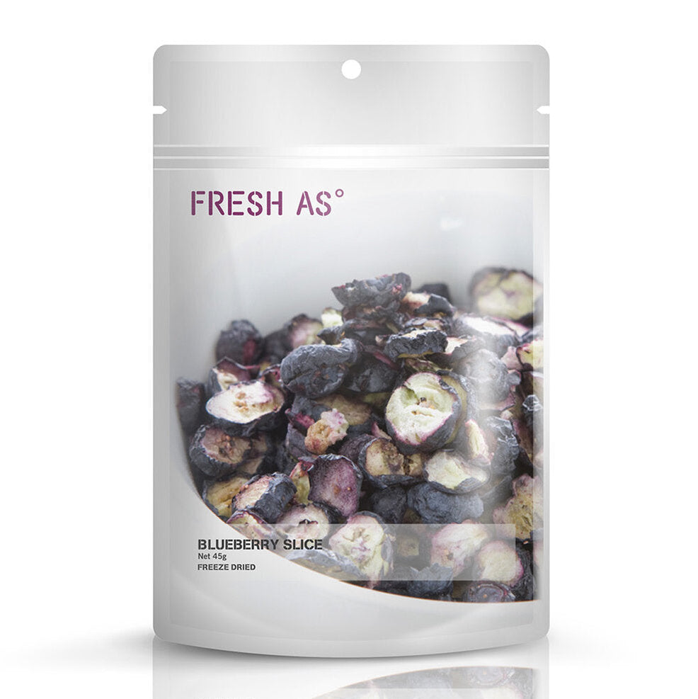 FRESH AS ORGANIC BLUEBERRY SLICES 45G