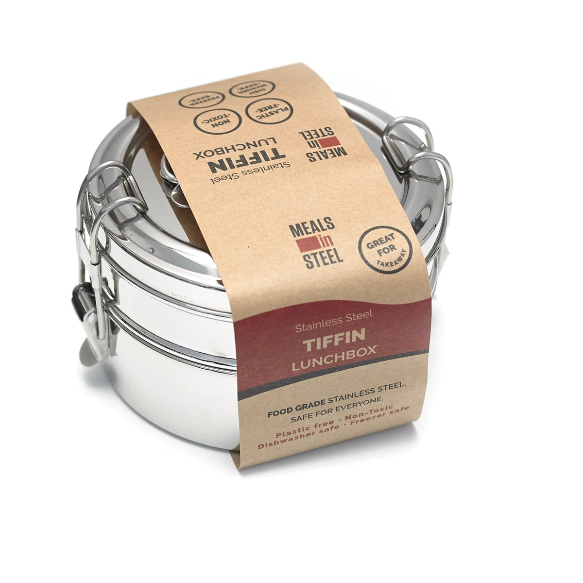 MEALS IN STEEL DOUBLE LAYER TIFFIN LUNCH BOX