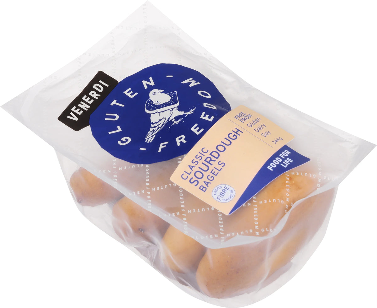 VENERDI FREEDOM SOURDOUGH BAGELS 344G 4PK