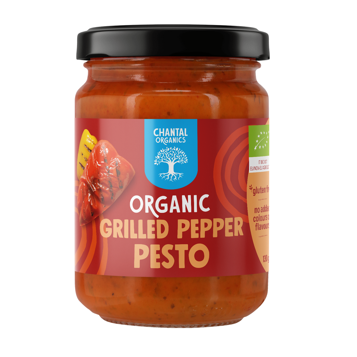 CHANTAL ORGANIC GRILLED PEPPER PESTO 130G
