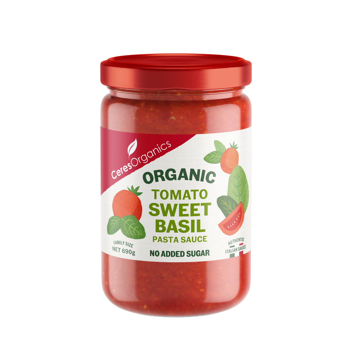 CERES BIO PASTA SAUCE BASIL 690G