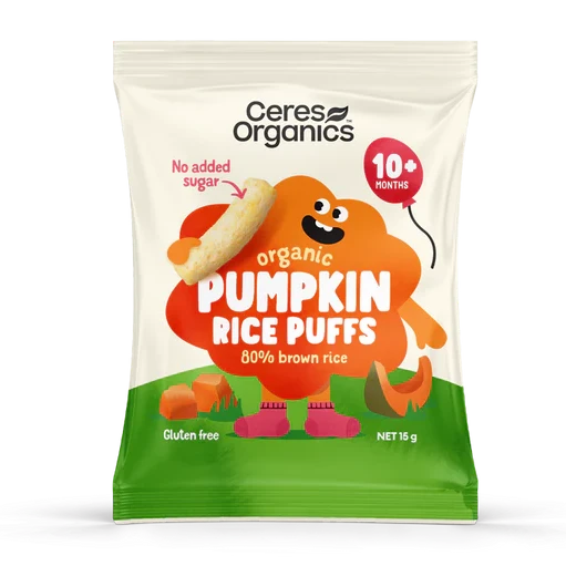 CERES BIO PUMPKIN BROWN RICE PUFFS 15G