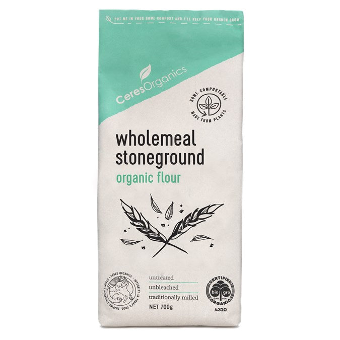 CERES ORGANIC BIO WHOLEMEAL STONEGROUND FLOUR 800G