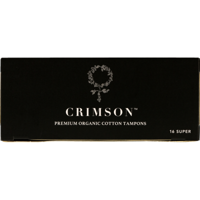 CRIMSON ORGANIC SUPER COTTON TAMPON 16PK