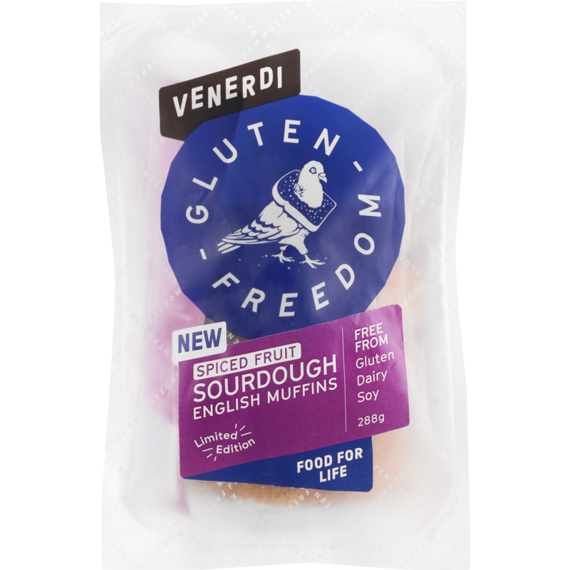 VENERDI GLUTEN FREE SPICED FRUIT MUFFINS 4PK