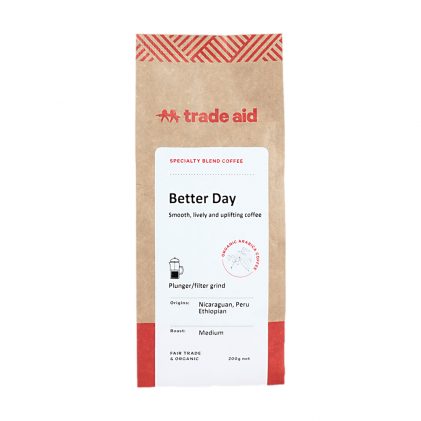 TRADE AID BETTER DAY MEDIUM PLUNGER COFFEE 200G
