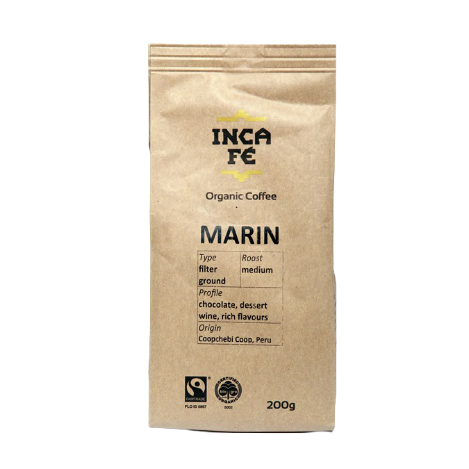 INCA FE FILTER PLUNGER MARIN ESTATE COFFEE 200G