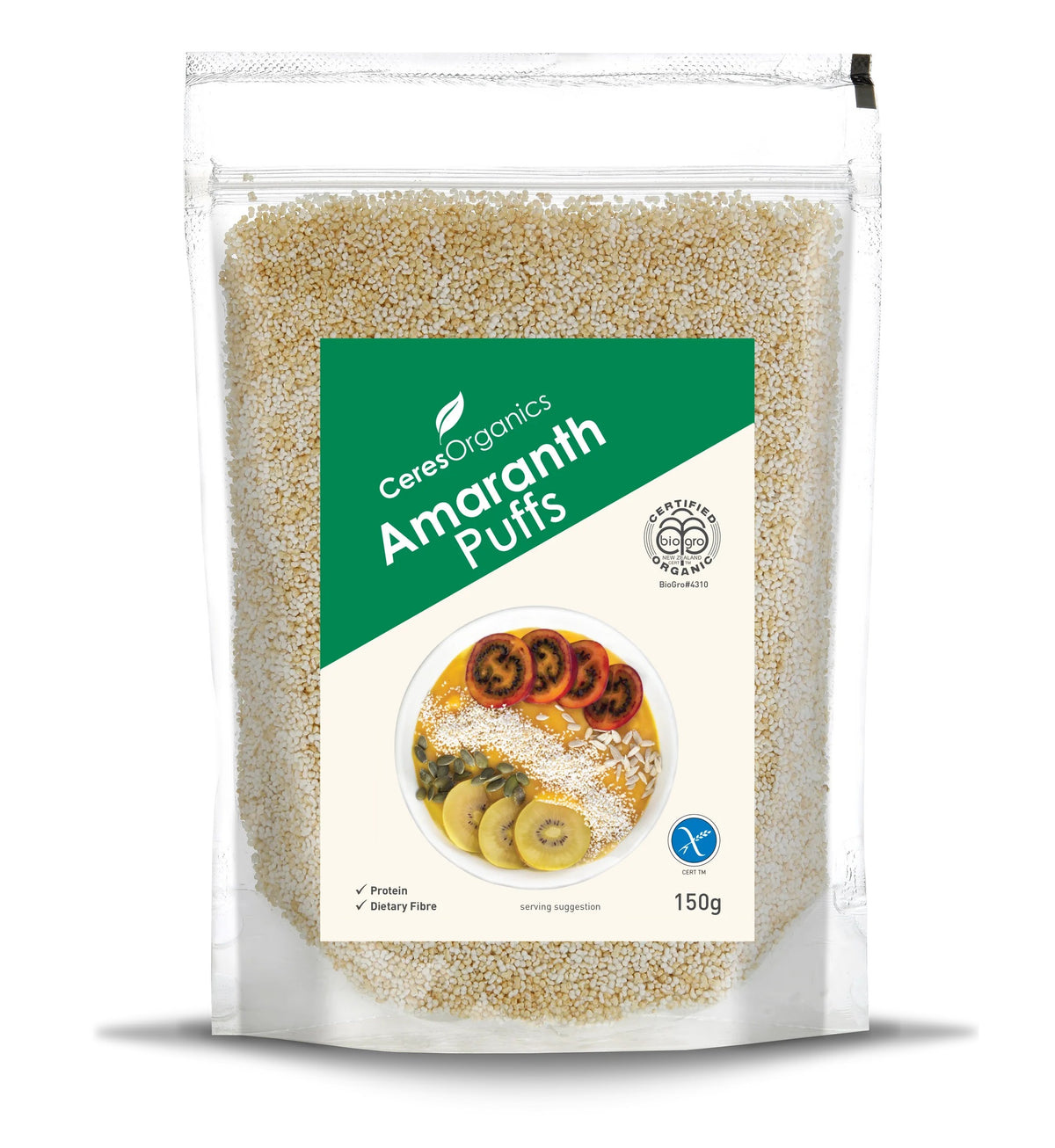 CERES ORGANIC AMARANTH PUFFS 150G