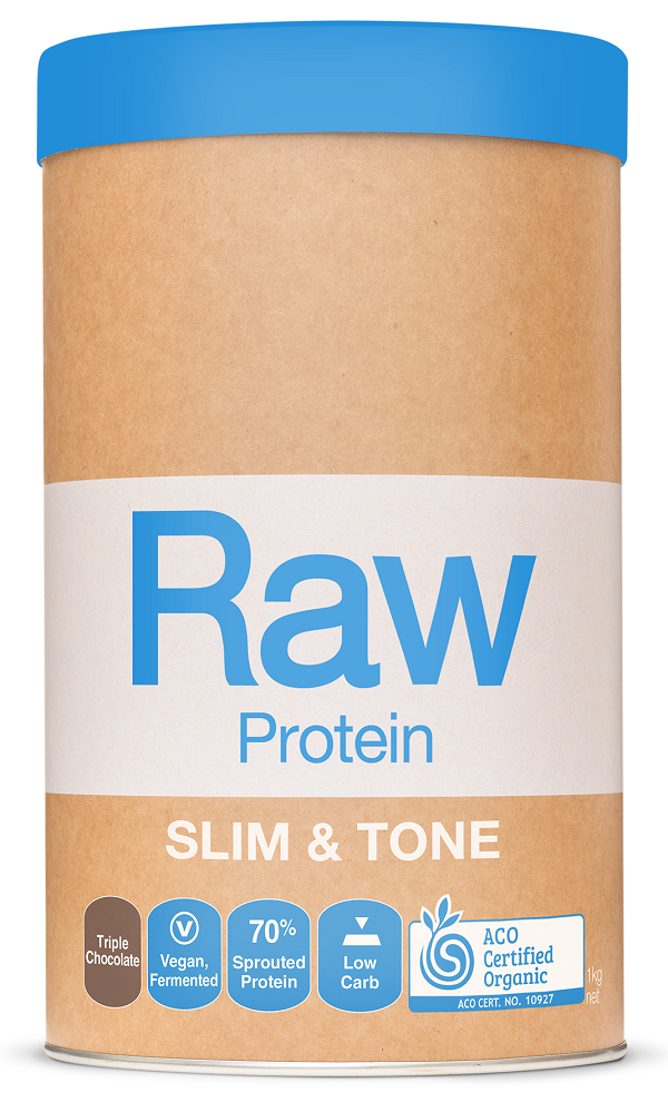 AMAZONIA RAW PROTEIN POWDER SLIM AND TONE TRIPLE CHOCOLATE 1KG TUB