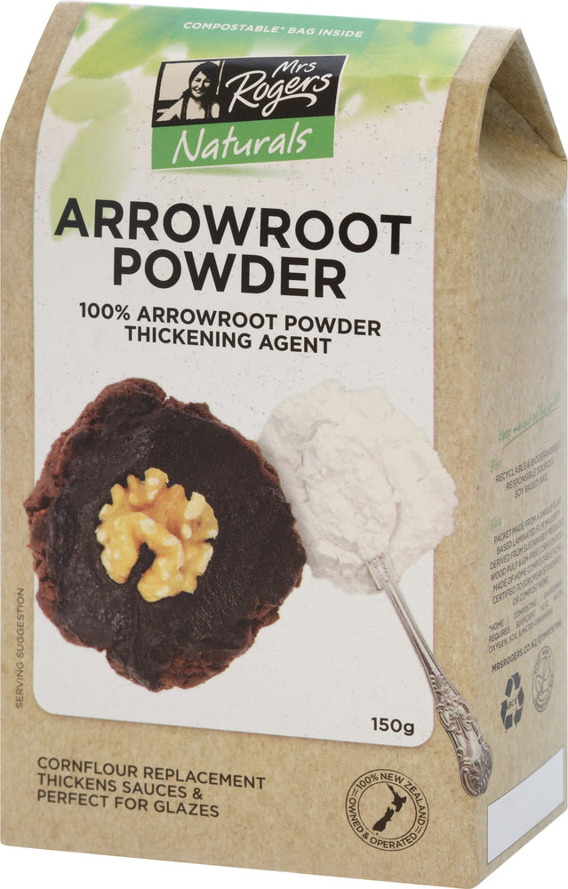 Arrow Roots Flour MRS ROGERS ARROWROOT POWDER 150G – Simply Organic NZ