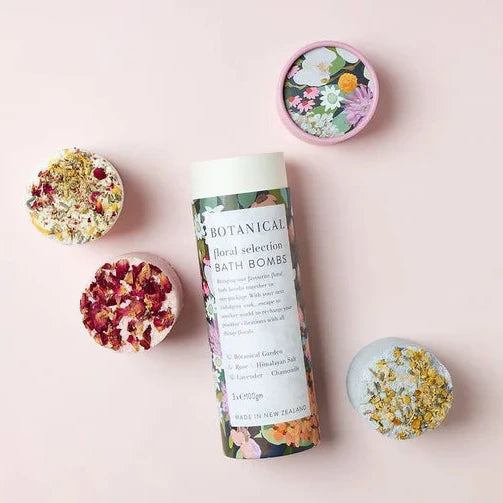 BOTANICAL FLORAL SELECTION BATH BOMB 3PK