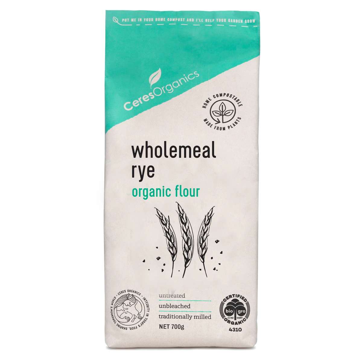 CERES ORGANIC BIO RYE FLOUR 600G