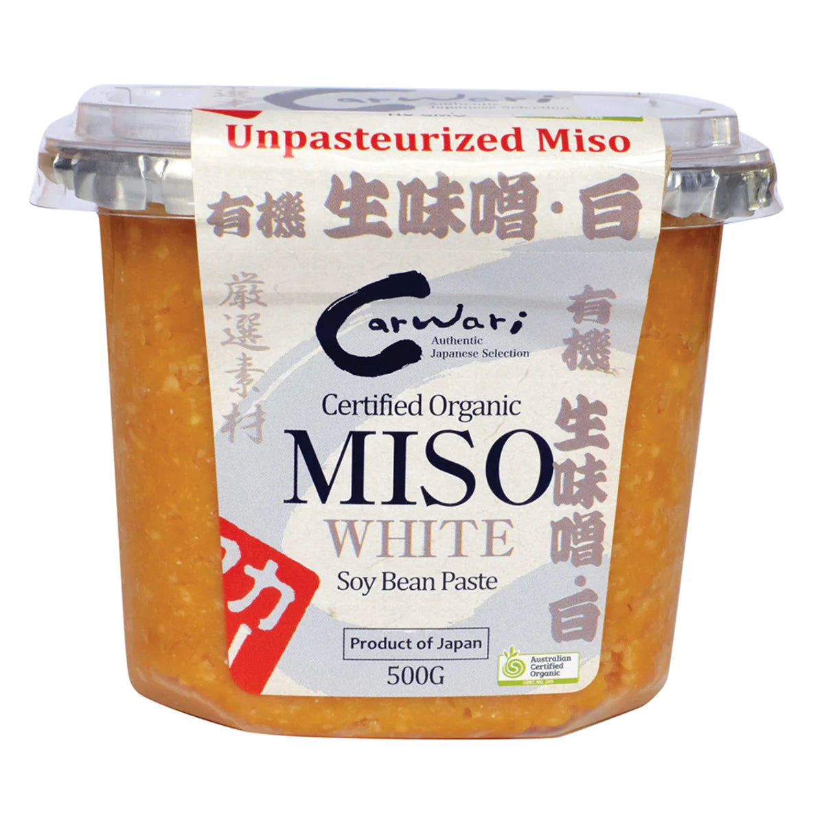 CARWARI ORGANIC WHITE MISO PASTE 500G