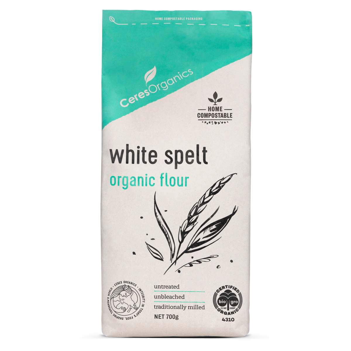 CERES BIO SPELT FLOUR WHITE 700G