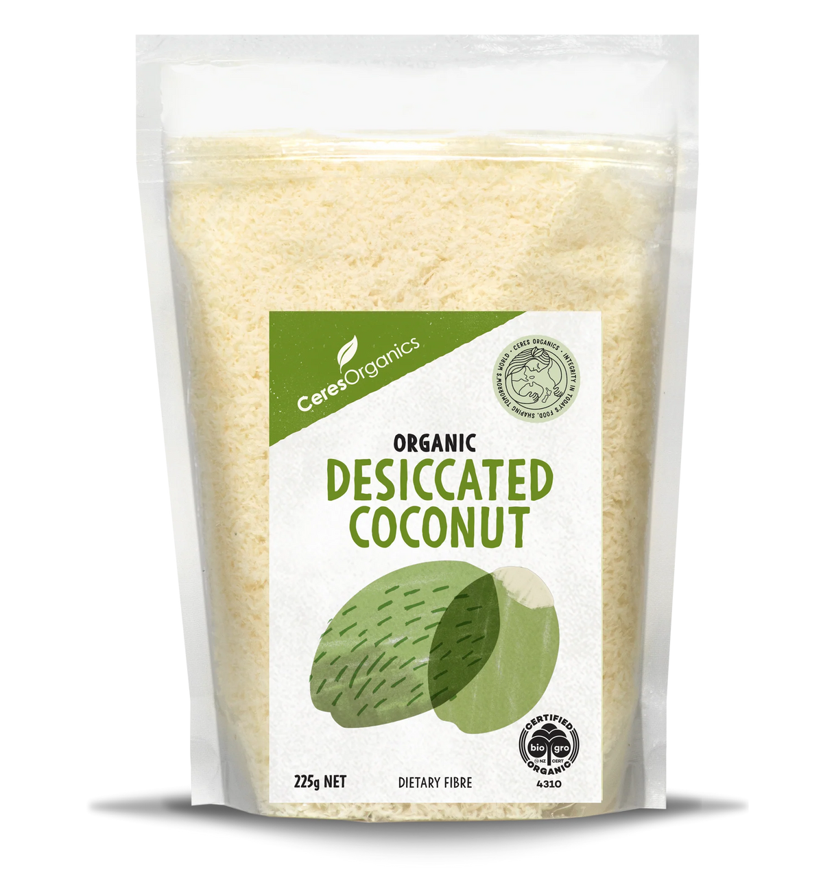 CERES BIO COCONUT DESSICATED 225G