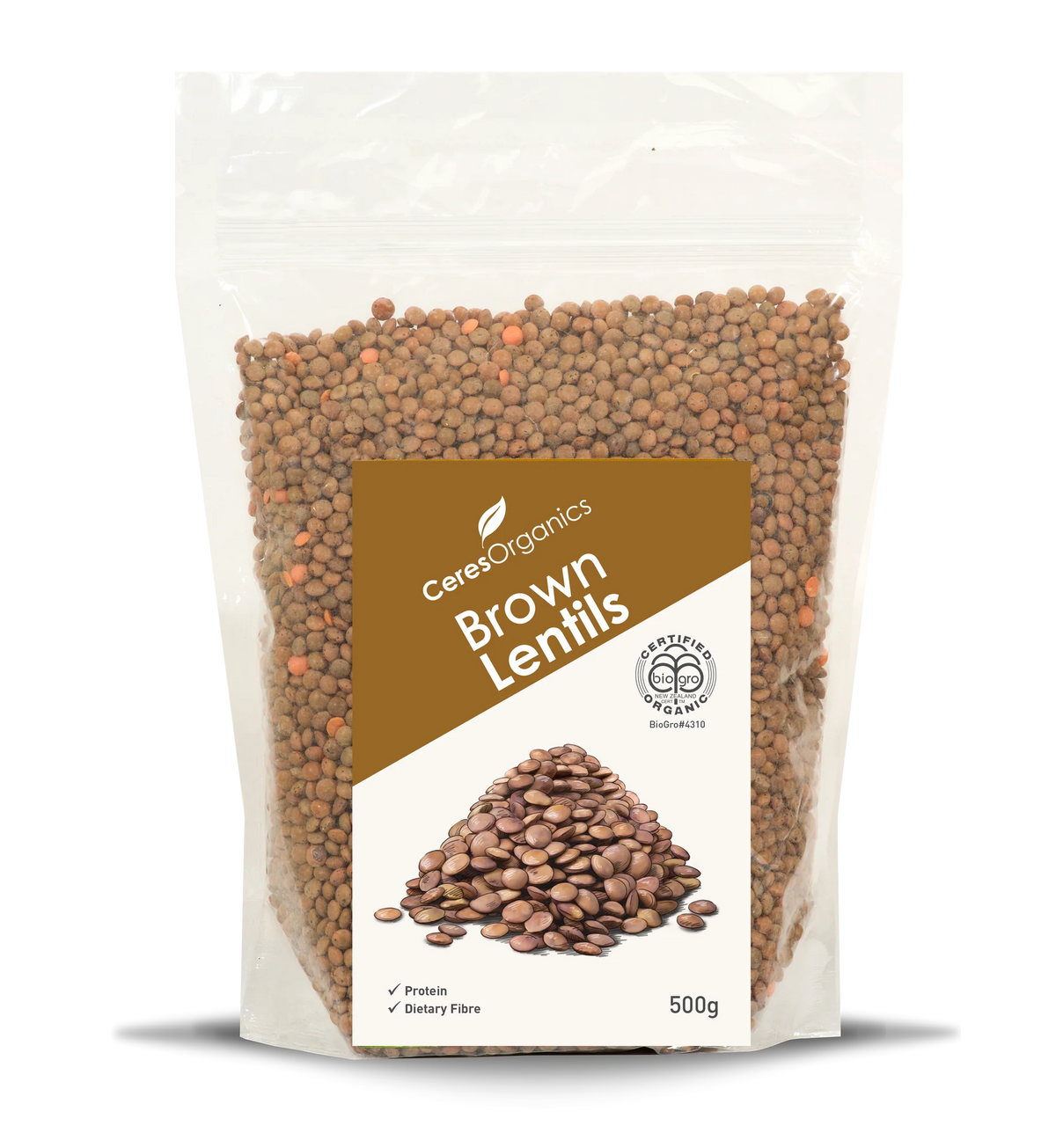 CERES BIO LENTILS BROWN 500G