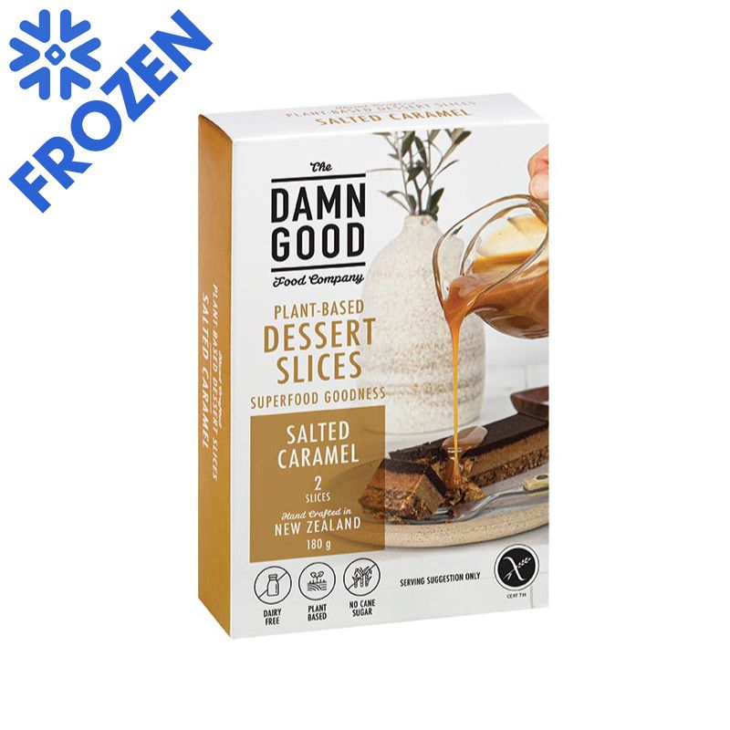 THE DAMN GOOD FOODS COMPANY FROZEN SLICES TWIN CARAMEL 180G