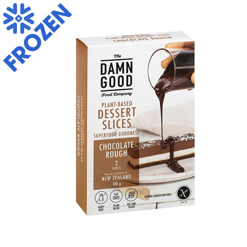 THE DAMN GOOD FOODS COMPANY FROZEN SLICES TWIN CHOCOLATE ROUGH 180G