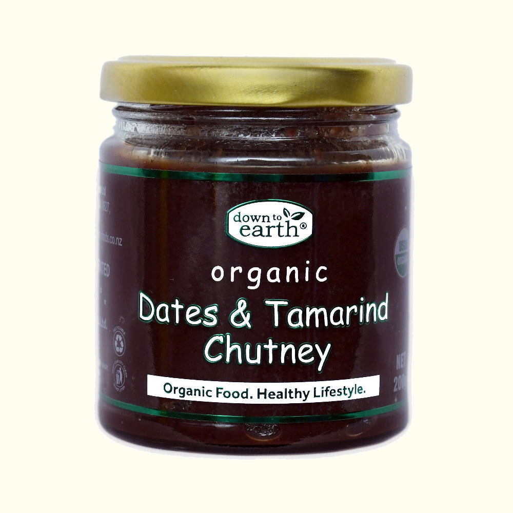 DOWN TO EARTH ORGANIC DATE & TAMARIND CHUTNEY 200G
